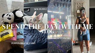 a random day in my life | I got a puppy!! Chris Brown concert & GRWM