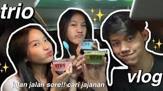 STREETFOOD VLOG ️ : jalan2 sore cari jajanan  with @vibisdaily& @valeriebnka  !!