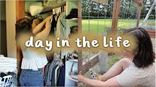 day in the life | closet clean out & garden update