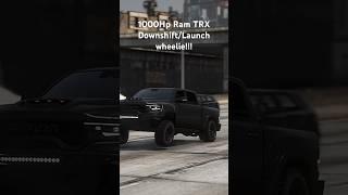 Black 1000Hp Ram TRX LAUNCH WHEELIE #trx #ram #srt #srt8 #trackhawk #dodge #1000hp #hellcat #fastcar