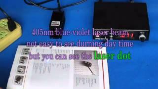 405nm 250mw blue violet laser dpss with power supply -- CivilLaser