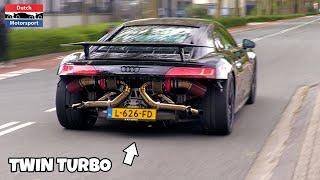 Tuner Cars Accelerating! - 1200HP R8 V10, S13 V8, E30 Turbo, Near Crash, Flybys,...