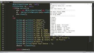 File Handling in Java Insert, Update, Delete, Search, Sort and Display with collection in File CRUD