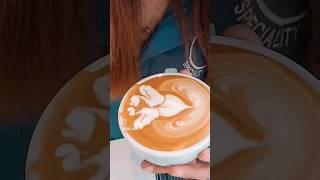 Latte Art || Couple Swan #shorts #viral #video  #swan #coffee #artist #art #barista #coffeetime