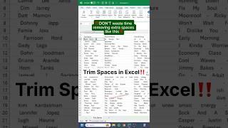 Removing Extra Spaces in Excel ‼️#shorts #excel #computer #exceltips