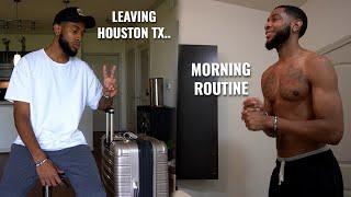 VLOG: Leaving Houston Tx, Morning Routine, Gym Workout