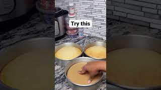 Whenever your cake doesn't bake flat try this out.