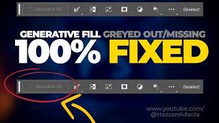 Photoshop Generative Fill Greyed Out Or Missing 100% FIXED!
