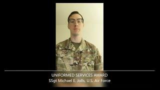 FAPAC 2020 Uniformed Services Award - SSgt Michael E. Jolls, U.S. Air Force