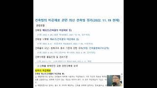 020. 화재와 연관된 법률(외단열)