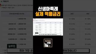 신생아특례금리 1프로대 가능할까?! #shorts #신생아특례대출 #금리