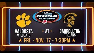 Valdosta at Carrollton GHSA Round Two Playoffs Matchup | Football Fridays in Georgia