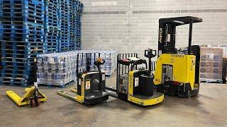 Warehouse Jacks and Forklifts We Use Hyster