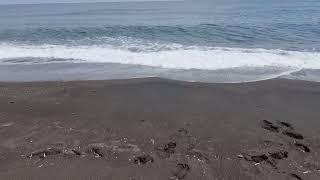 Santorini Black beach relaxing waves crashing  | Britiguan Sim