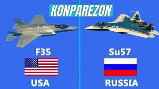 Etazuni ta sanble pako prè nan dyèl aeryèn sa! gwo konparezon ant 2 gwo avyon chas F-35 e SU-57