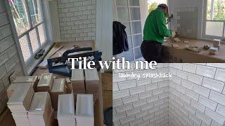 TILE WITH ME | ep.2 Laundry Splashback | 함께 다용도실 벽에 타일 붙여요! | Q1 Tiling