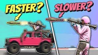 GTA 5 | Is a ROCKET FASTER when Launched from a MOVING CAR?