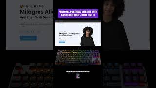 Personal Portfolio Website With Dark Light Mode #htmlcss #javascript #desarrolloweb #programming
