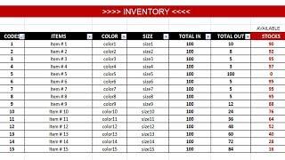 How to Create Expandable IN & OUT Inventory System