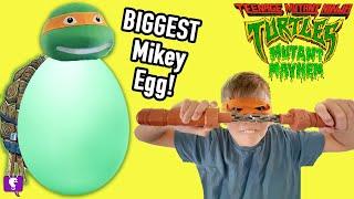 Biggest Mikey Surprise Egg! TMNT Toys on HobbyFamilyTV