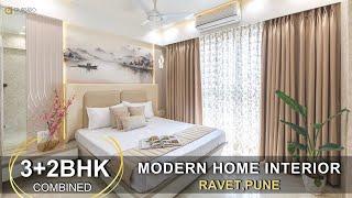 Combined 2BHK +3 BHK Modern Home Interior Ravet, Pune | Record-breaking 54M+ Views Instagram Reel 