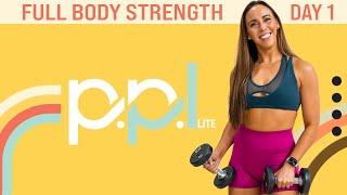 AT-HOME STRONG! Dumbbell Only Full Body Strength Workout | PPL - Day 1