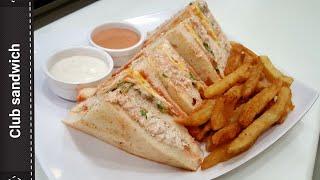 BNH Restaurant Chicken Club Sandwich Recipe By Cooking with kawish