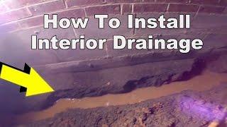 Interior Waterproofing  - DIY - Footer Tiles