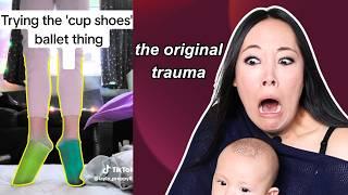 pointe shoe fitter reacts to BALLET TIK TOK 50!!!