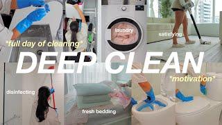 extreme DEEP CLEAN & RESET ROUTINE  monthly cleaning motivation & organizing entire apartment 2024