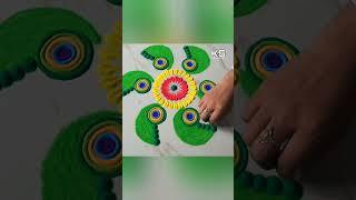 Easy and Simple Rangoli Ideas! Best Rangoli by Sangeeta ⭐ #shorts #easy #simple #short #goviral