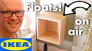 How I put up IKEA EKET floating cabinet... for girl's bedroom MAKEOVER!