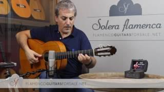 Marcelino López Nieto 1961 flamenco guitar for sale played by Pedro Javier González