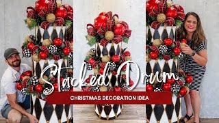 DIY Stacked Drum Christmas Decoration | Easy Holiday Front Door Decor w/ David Christopher's (2024)