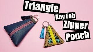 Key Fob Triangle Zipper Pouch - Free PDF