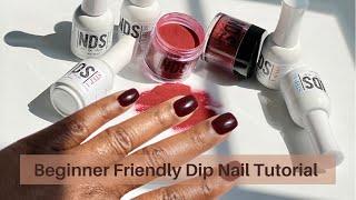 Beginner Friendly Dip Nail Tutorial (Deep/Fall Color)