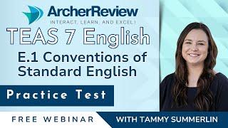 TEAS 7 English E.1 -Conventions of Standard English - Practice Test- Part 1 of 3 - May 2025