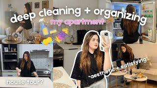 deep cleaning and organizing my apartment 🫧 + mini home tour