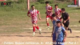 JUVENIL BARRIO COMERCIAL 2- ATLÉTICO CARLOS PAZ 0. FECHA 17 TORNEO CLAUSURA PRIMERA B LCF 2024.