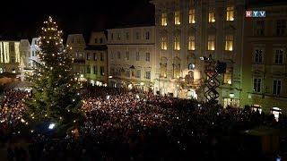 Stille Nacht, heilige Nacht - Der größte Chor Österreichs sang Stille Nacht am Stadtplatz Steyr