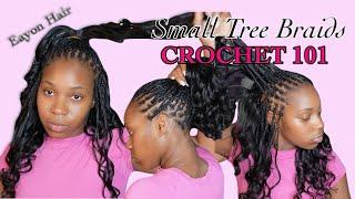 HOW TO: DIY Human Hair Crochet, Micro Braids-Tree Braids Ft. Eayonhair