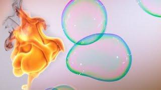 Soothing Slow Motion Bubbles with Relaxing Meditation Music in 4K