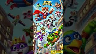 Super Critters Crazy Actions! ‍️ Let the Chaos Begin! #supercritters #cartoonheroes #shorts #kids