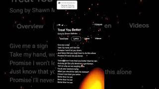 LIRIK LAGU TREAT YOU BETTER #treatyoubetter #treatyoubettershawnmendeslyrics #treatyoubetterlyrics