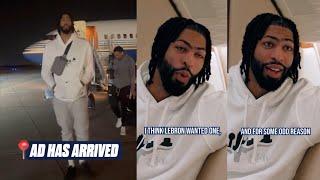 Anthony Davis arrives in Dallas & tells story about LeBron, Max Christie and himself