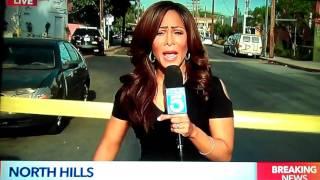 KTLA 5 Los Angeles reporter ON SCENE and has nothing to say