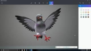 Windows 10 Paint 3D:  Creating the perfect pigeon