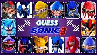 Guess Sonic Meme & Dance Challenge | Sonic The Hedgehog 3 Movie Quiz | Sonic, Shin Sonic, Sonic.Exe