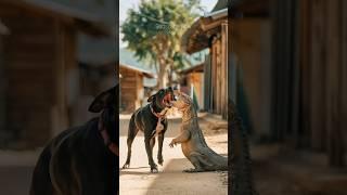 Dog vs Comodo Dragon  #animals #animallovers #funny #shortsfeed #shorts
