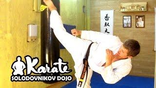 Уширо маваши вертушка удар с разворота / Ushiro mawashi geri / Техника кекусинкай каратэ  таэквондо